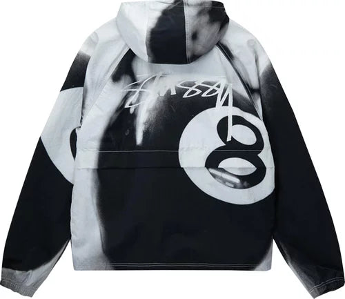 Stussy 8 Ball Beach Shell "Grayscale"